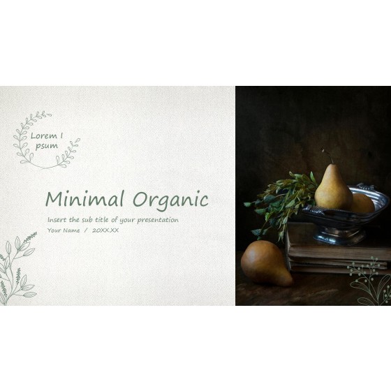 Morandi‑Tone Minimalist Elegant Organic Catering Brand PPT Template